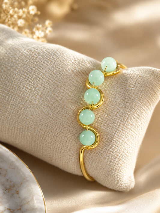 Mint Halo Adjustable Bracelet (Anti Tarnish)