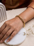 Band Twist Brass Adjustable Bracelet (Anti Tarnish)