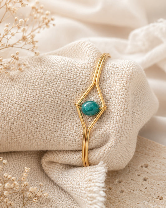 Turquoise Orbit Adjustable Bracelet (Anti Tarnish)