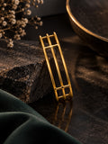 Aurum Grid Brass Adjustable Bracelet (Anti Tarnish)