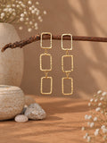 Boxes Brass Earring