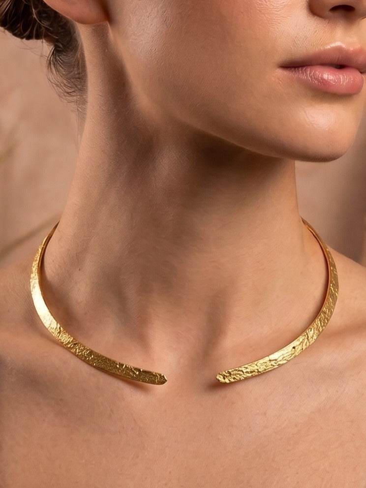 Torque Minimal Brass Adjustable Choker (Anti Tarnish)