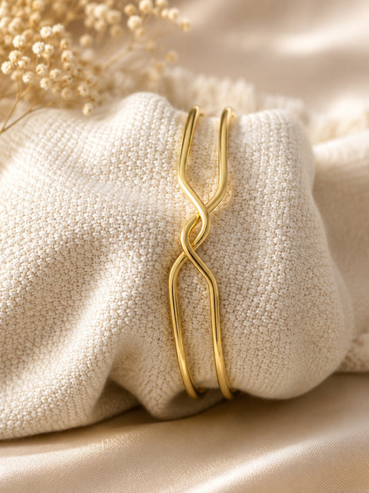 The Connected Cuff Adjustable Bracelet (Anti Tarnish)