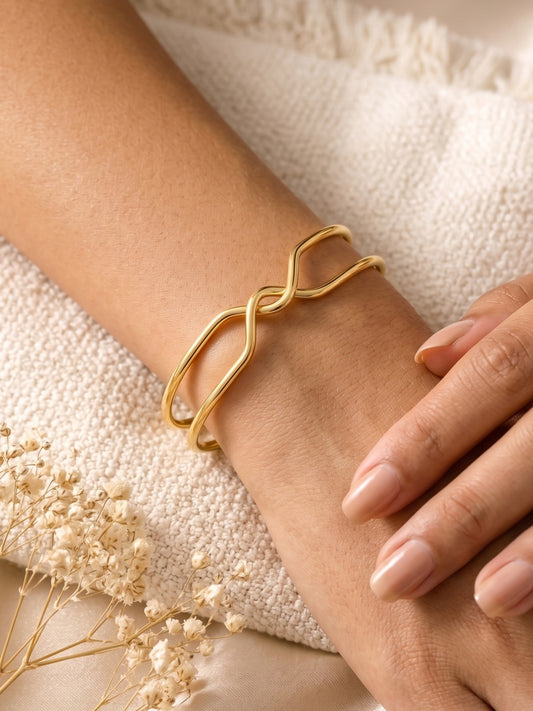 The Connected Cuff Adjustable Bracelet (Anti Tarnish)