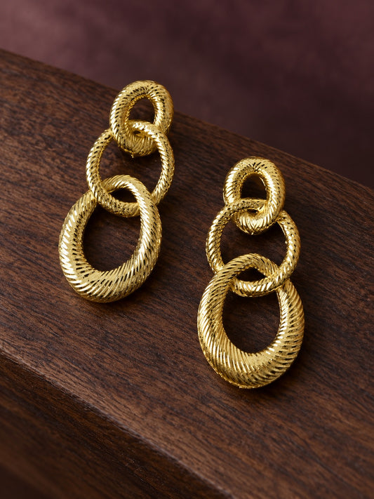 Trinity Gold Earrings