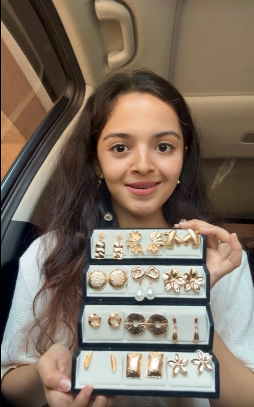 Statement Earring Love Box – Folding Jewelry Organizer (Includes 12 Statement Earrings)