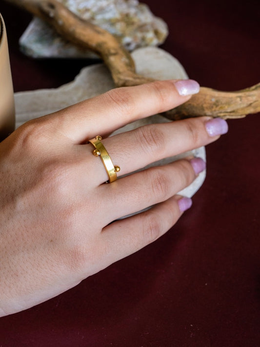 Orbline brass Adjustable Ring (Anti Tarnish)