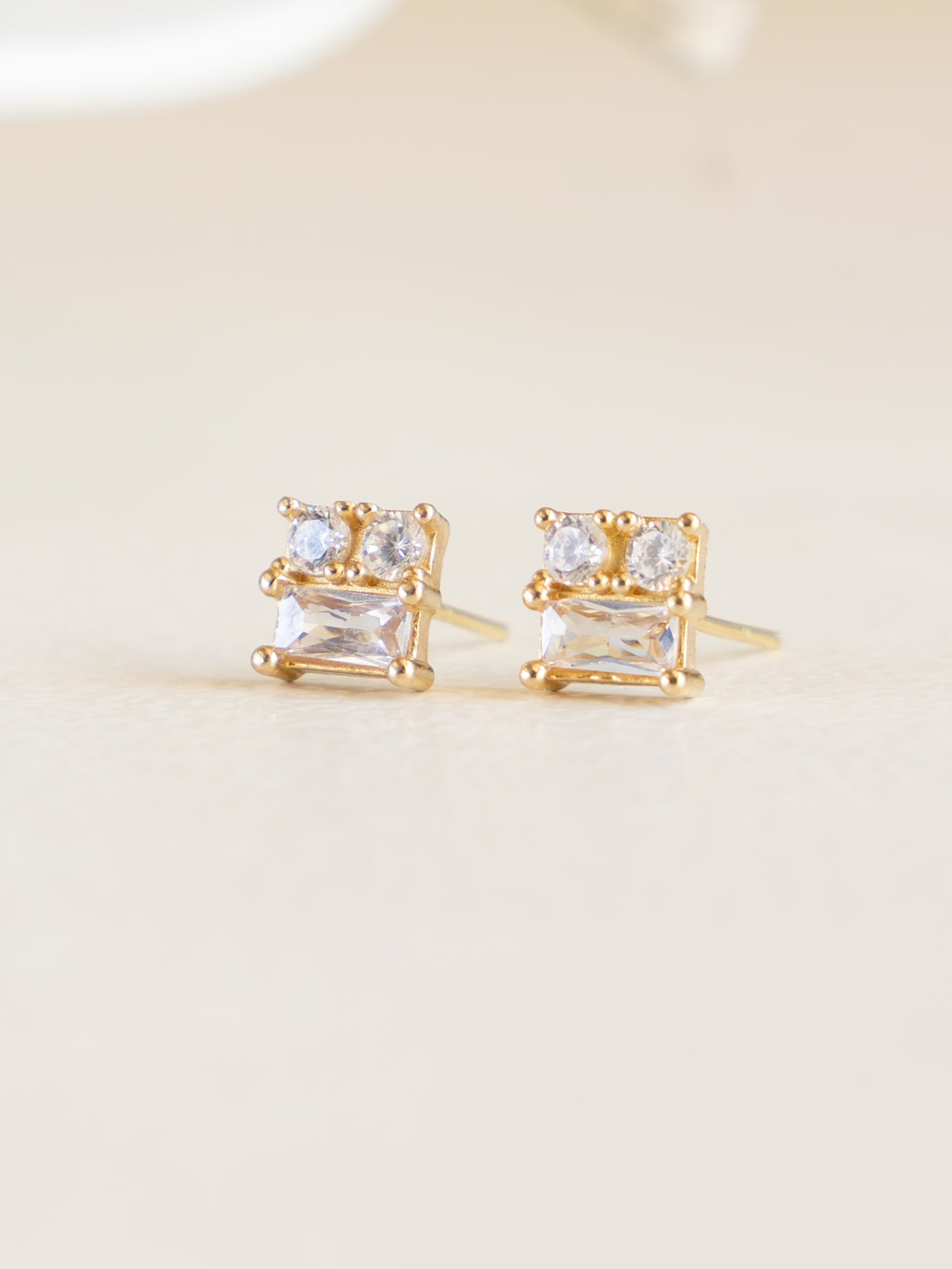 Prism Square diamond Brass Studs (Anti Tarnish)