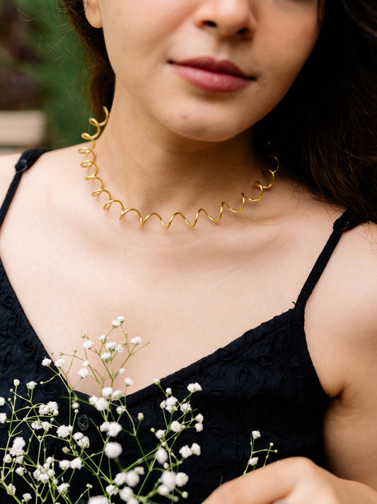 Snapback Brass Adjustable Choker (Anti Tarnish)