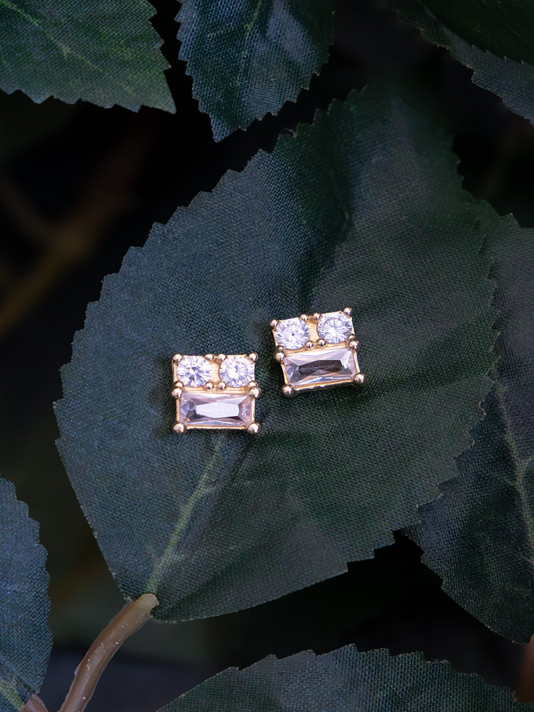 Prism Square diamond Brass Studs (Anti Tarnish)