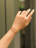Twist Loop Adjustable Brass Bracelet (Anti Tarnish)l