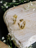 Petal Pair 2 rings Combo Brass Adjustable Ring (Anti Tarnish)