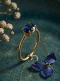 Midnight Petal Solitaire Adjustable (Anti Tarnish)