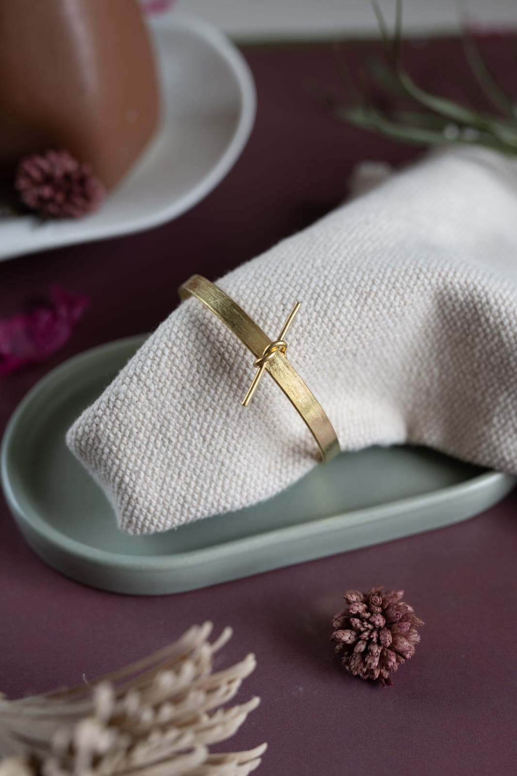 Tangle Band Statement Brass Bracelet (Anti Tarnish)