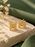 Butterfly Diamond Brass Studs (Anti Tarnish)