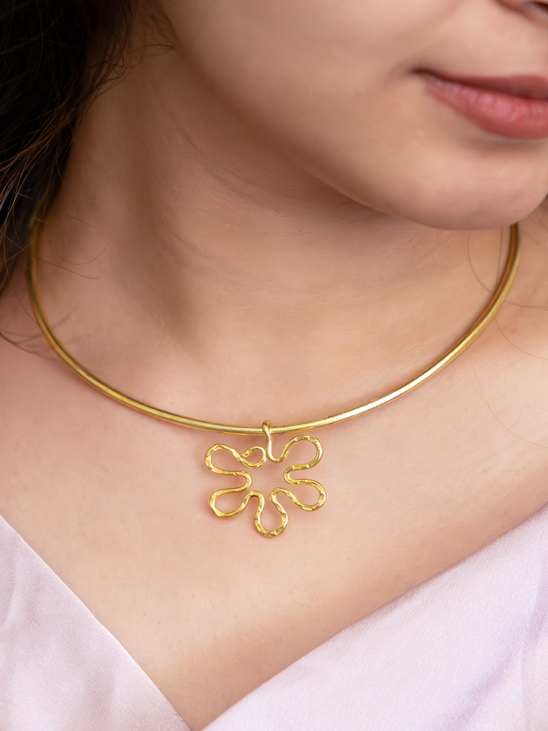 Blooma Brass Adjustable Choker (Anti Tarnish)