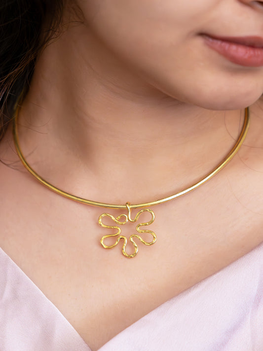 Blooma Brass Adjustable Choker (Anti Tarnish)