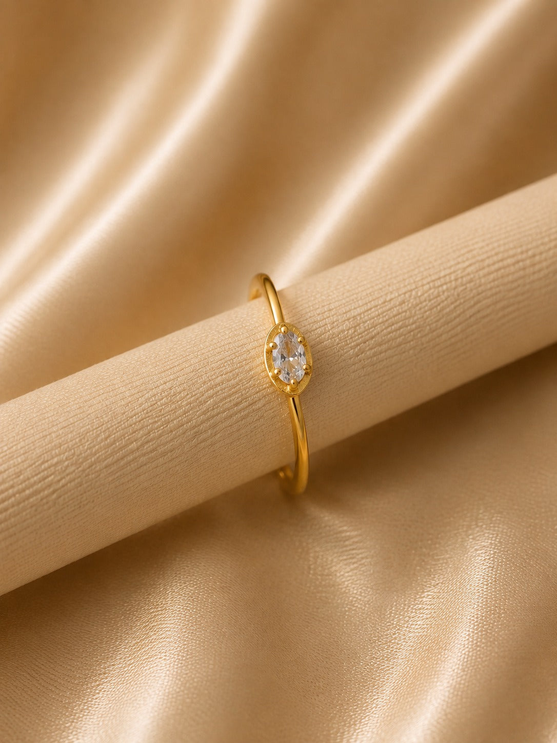 Elara Marquis Adjustable Brass Ring (Anti Tarnish)