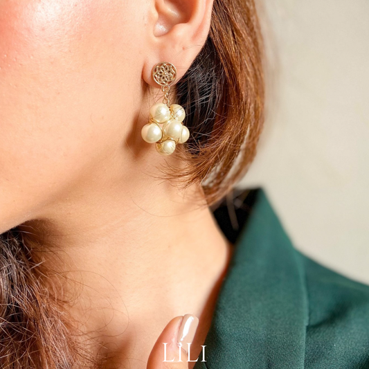 Floral Pearl Earring - Lili-Origin