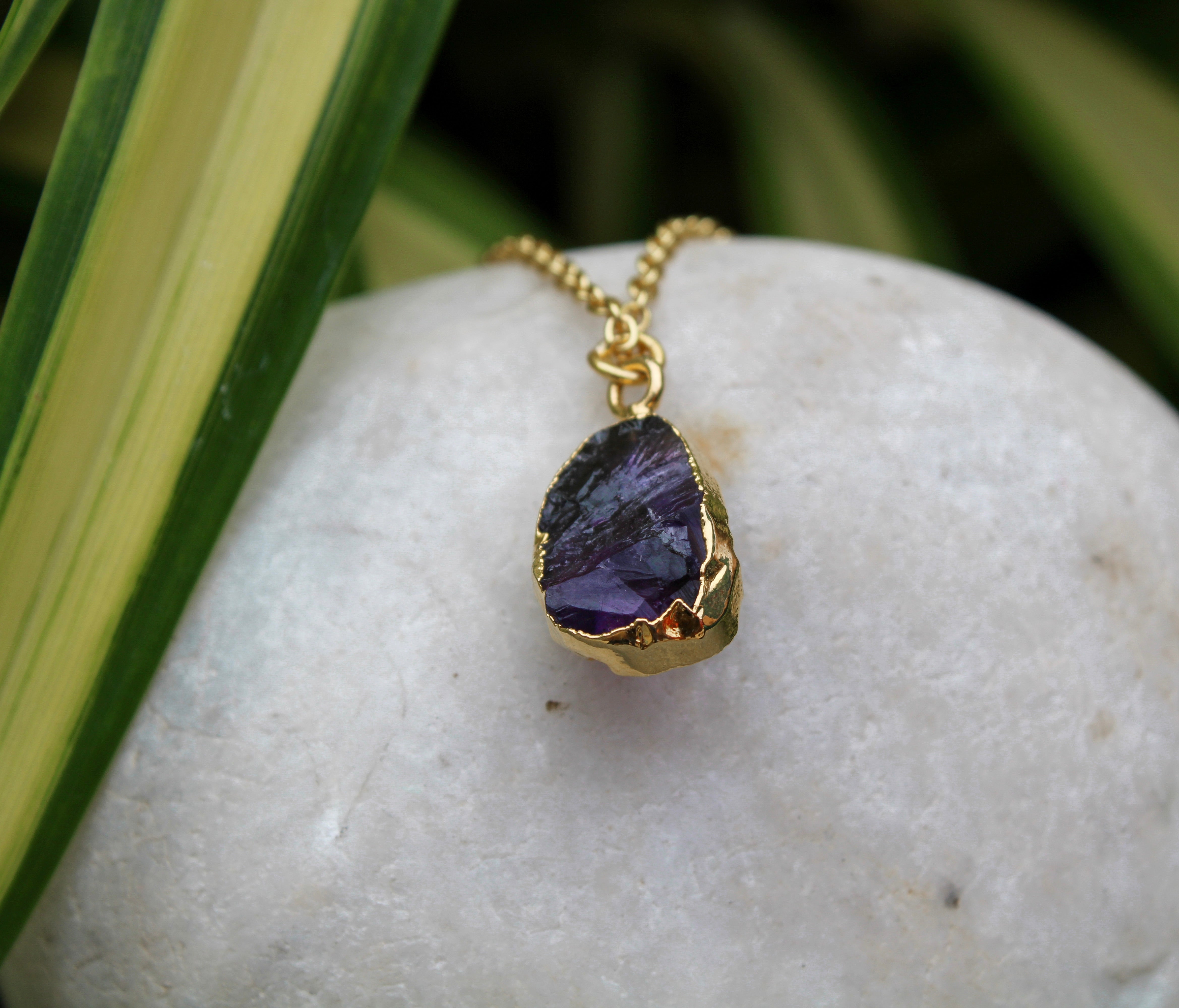 Lepidolite Point Necklace - Crystal Healing Jewelry Sterling or Gold F –  Catching Wildflowers