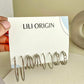 4 Pack Circular Silver Hoops - Lili-Origin