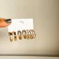 3 pairs Minimal Hoop Earrings - Lili-Origin