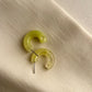 Lime Resin Hoop Earring - Lili-Origin