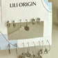 7 Pair Coin Drop Silver Earrings - Lili-Origin