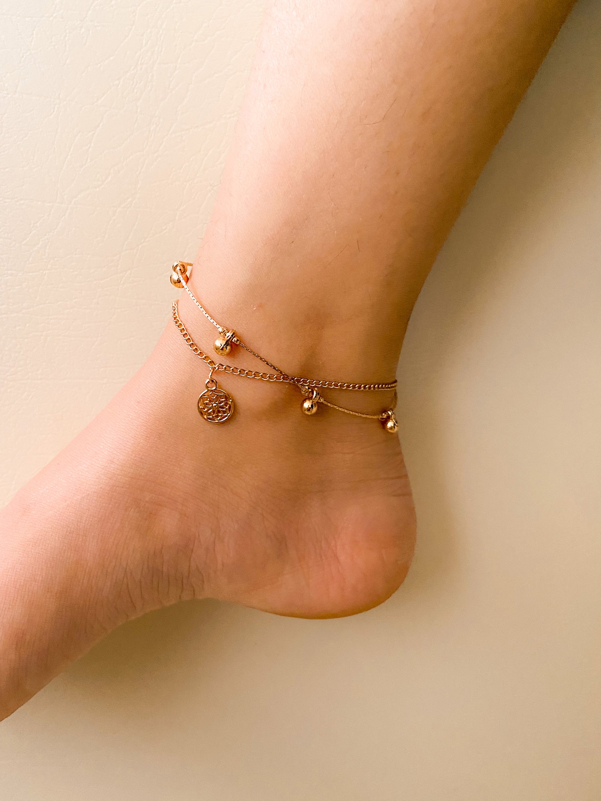 Golden layered Anklet - Lili-Origin