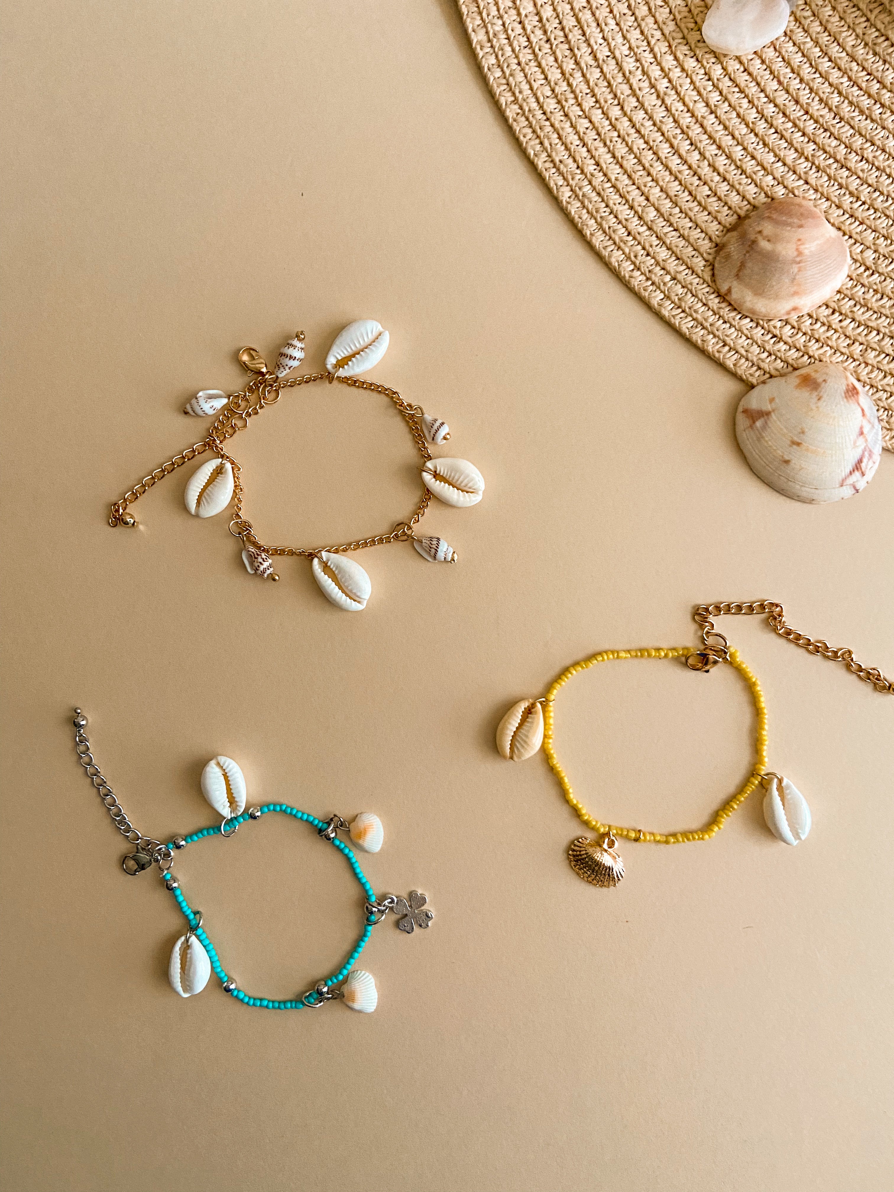 Shell Anklet Bundle - Set of 3 - Lili-Origin