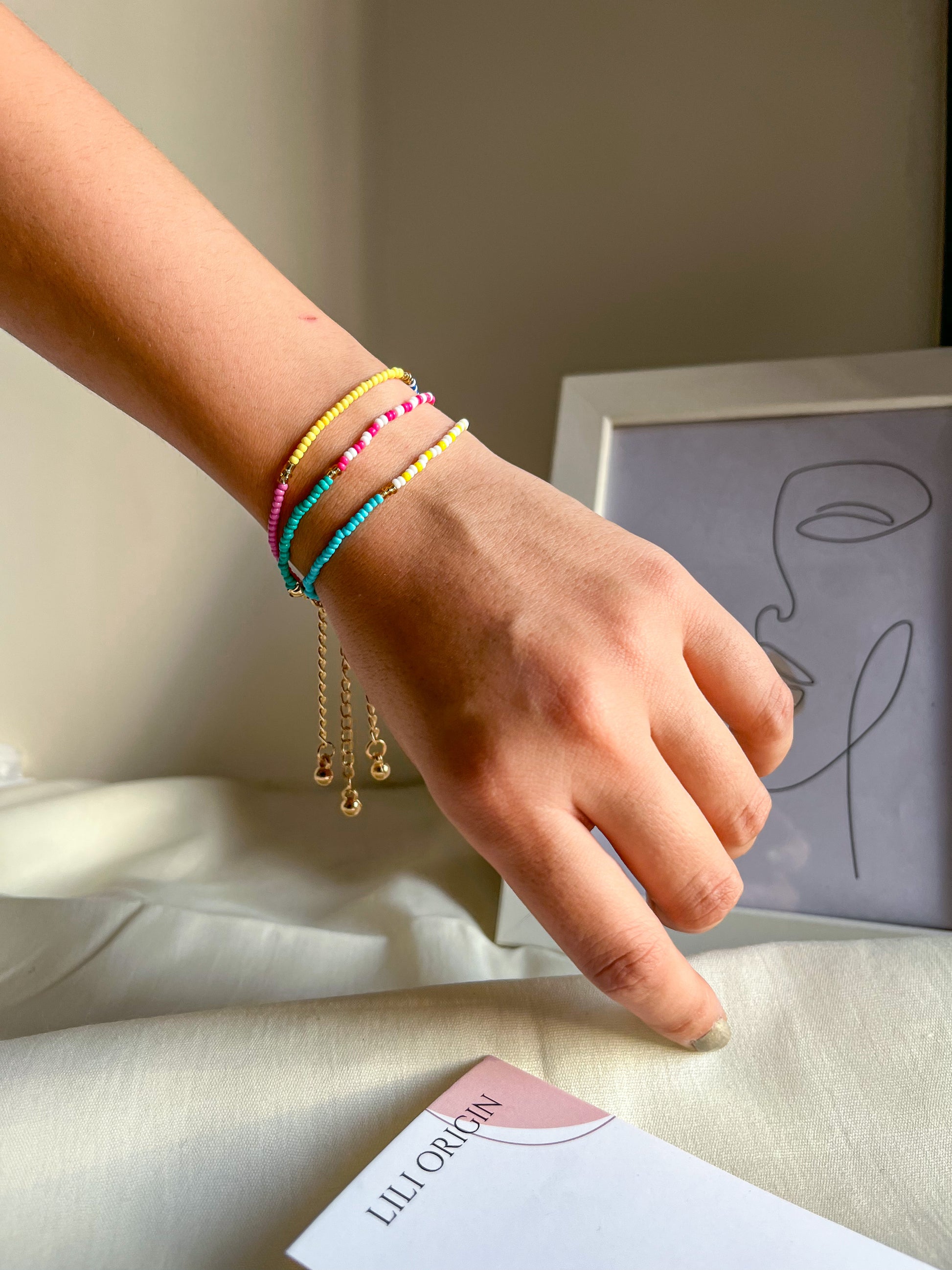 3 Pack colorful beaded bracelets - Lili-Origin
